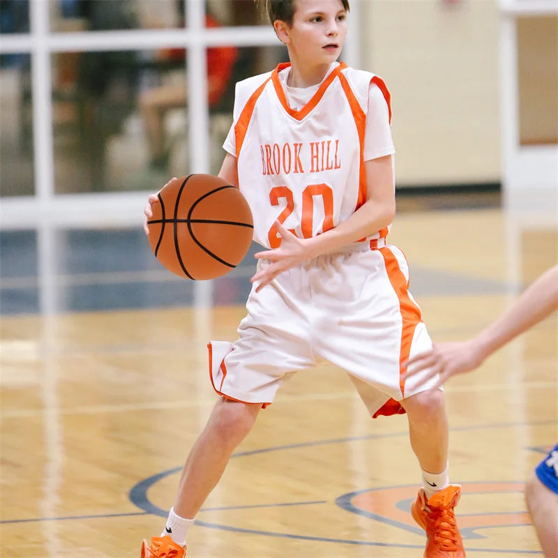 Slient Basketball 2.0 with Groove Lines PU Foam Quiet Mute Ball No Noise Bouncing Basketball Indoor Squeezable Slient Ball