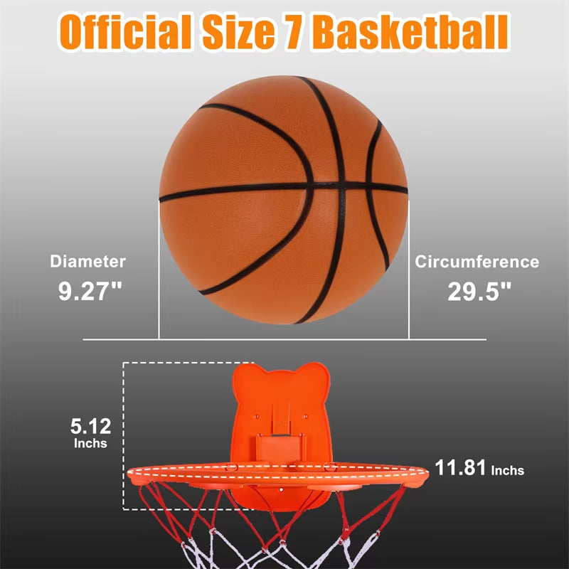 Slient Basketball 2.0 with Groove Lines PU Foam Quiet Mute Ball No Noise Bouncing Basketball Indoor Squeezable Slient Ball