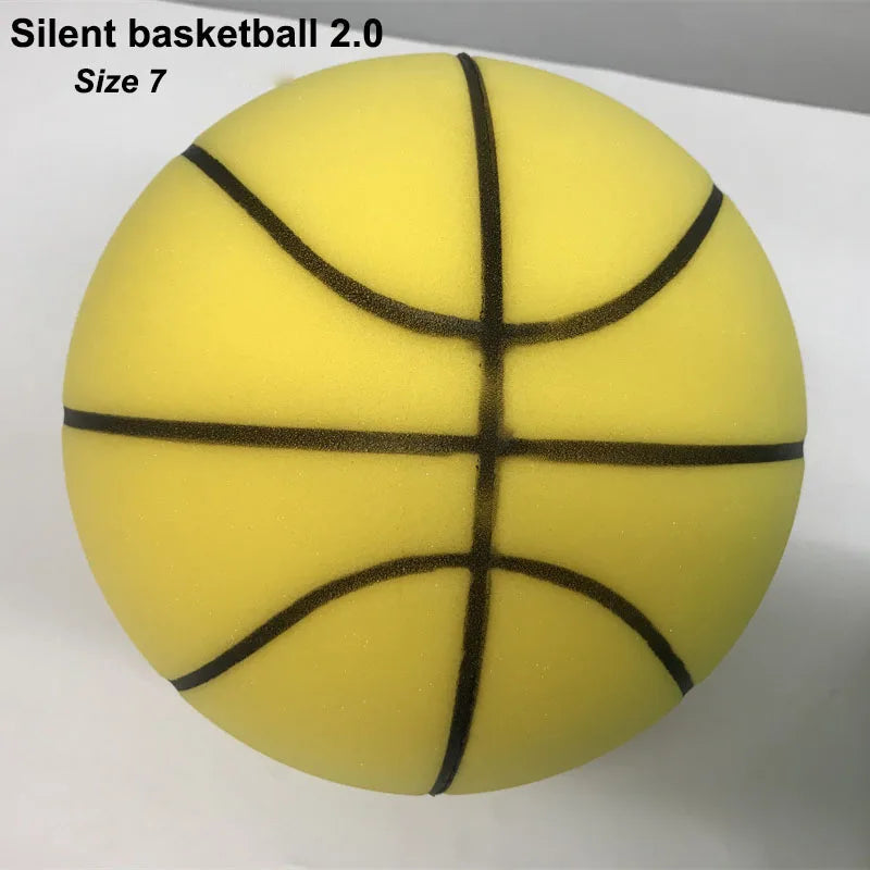 Slient Basketball 2.0 with Groove Lines PU Foam Quiet Mute Ball No Noise Bouncing Basketball Indoor Squeezable Slient Ball