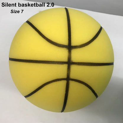 Slient Basketball 2.0 with Groove Lines PU Foam Quiet Mute Ball No Noise Bouncing Basketball Indoor Squeezable Slient Ball