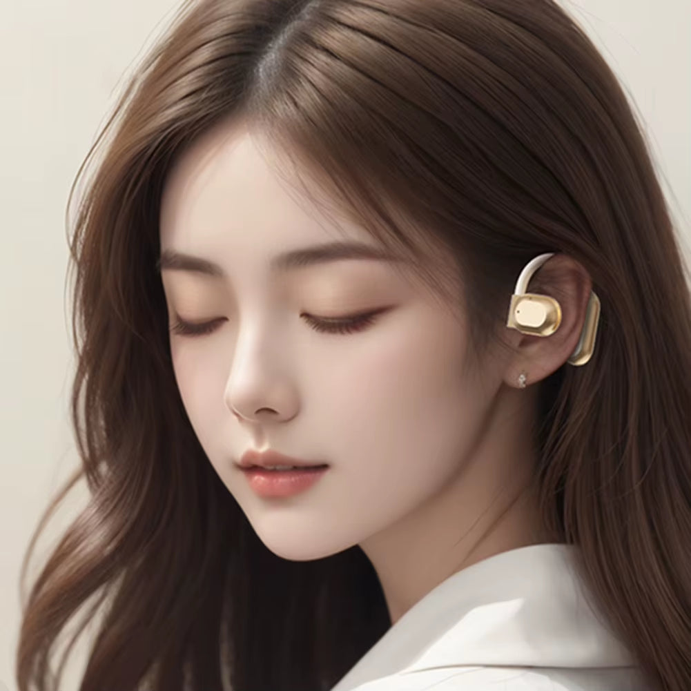 Real Time AI Translator Earbuds Bluetooth-Compatible 5.4 Translator Headset Noise Cancelling Translation Ear Hook for Business